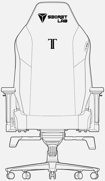 Line art of Secretlab TITAN Evo