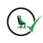 Sit in the center of the chair, with your back to the backrest.