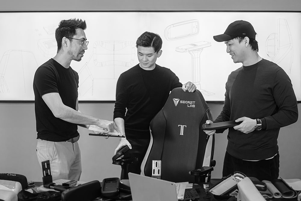 Head of Product Development, along with Founder and Co-Founder Ian and Alaric.