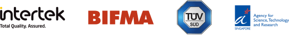 Intertek, BIFMA, TUV, A*Star logo
